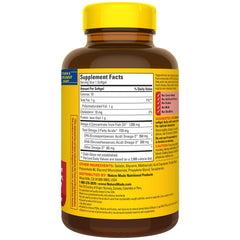 Heart, brain and eyes health benefits banner for omega-3 supplement