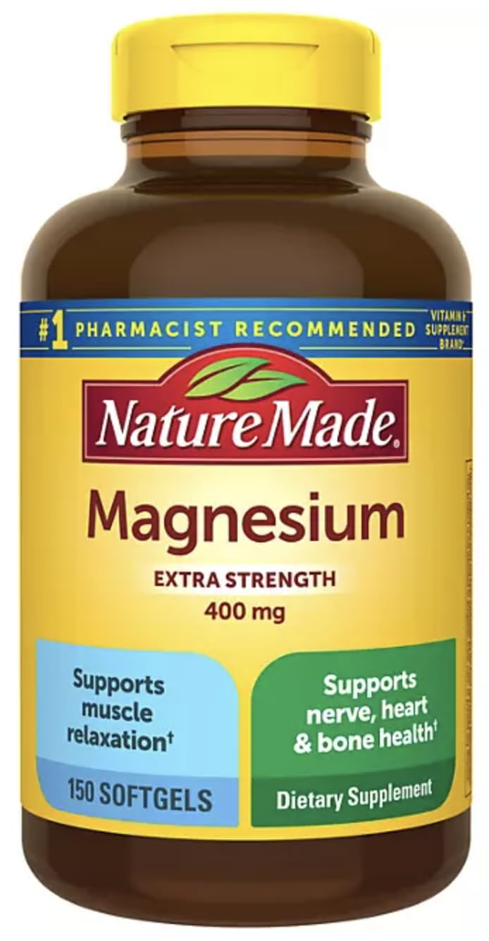 Nature Made High Potency Magnesium 400 mg softgels bottle – pack of 2