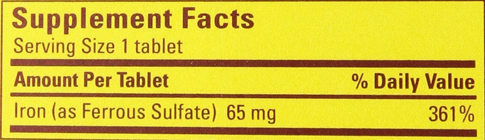 Container of Nature Made Iron with 300 tablets