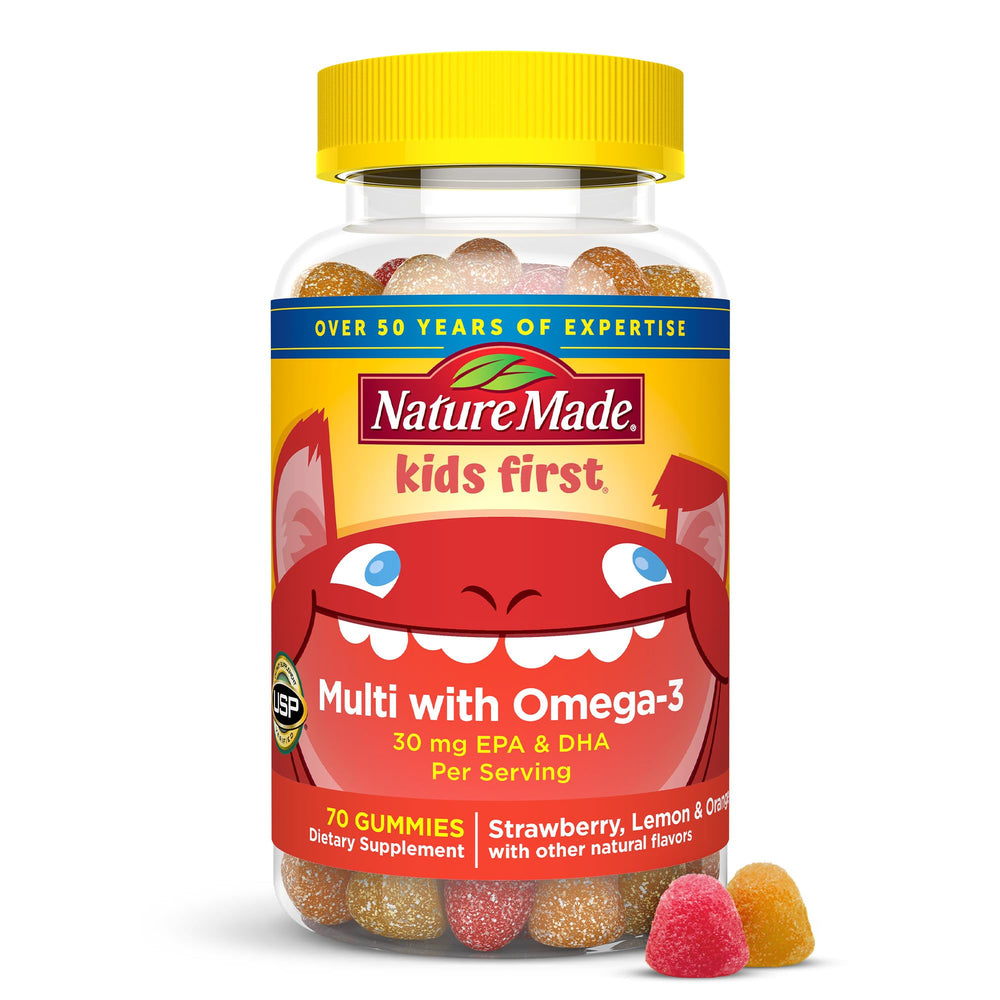 Nature Made Kids First Multivitamin with Omega-3 bottle front