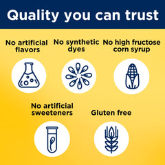 Gummies labeled no artificial colors or high fructose corn syrup
