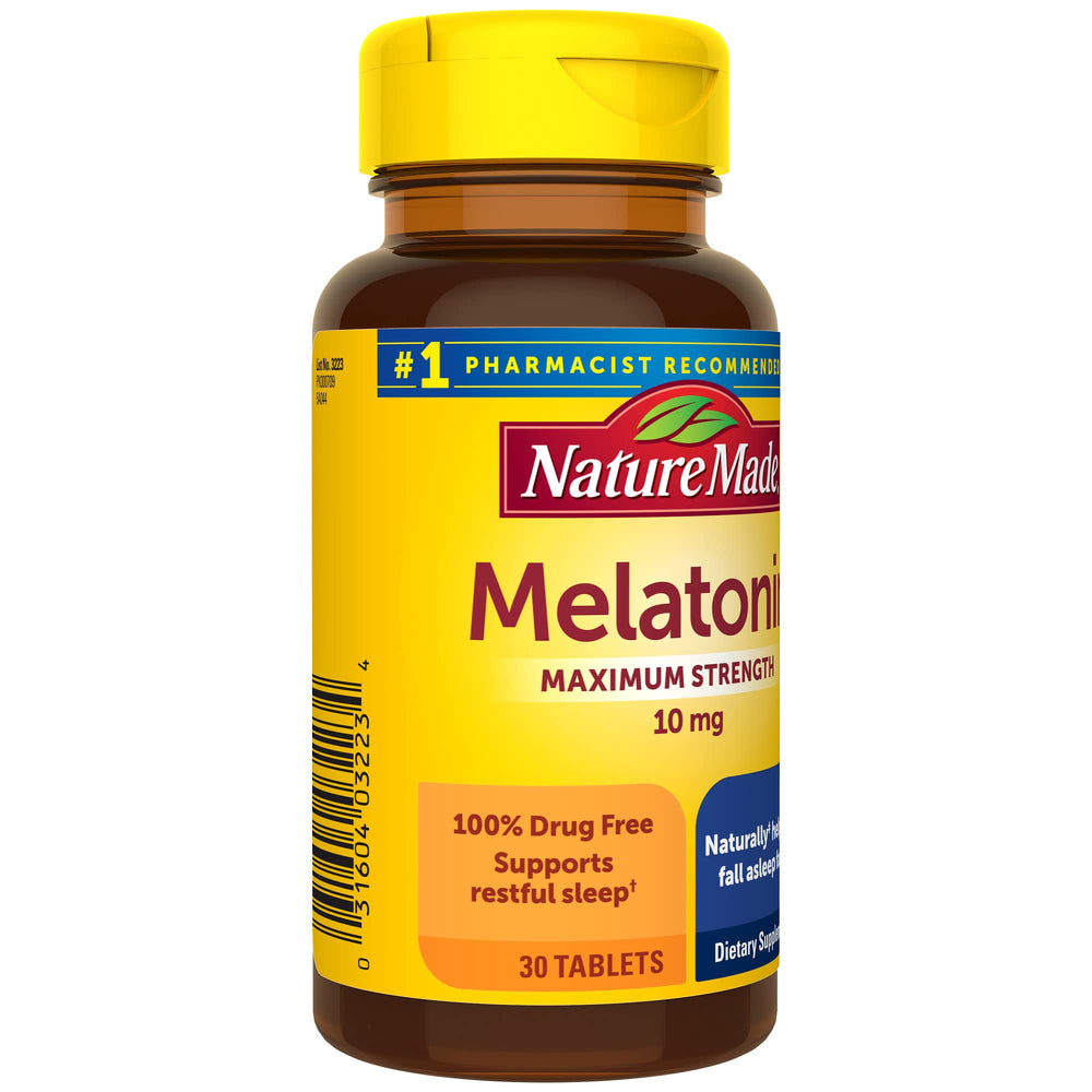 Nature Made Melatonin packaging label