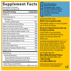 Strawberry flavor Nature Made men's multivitamin gummies with omega-3