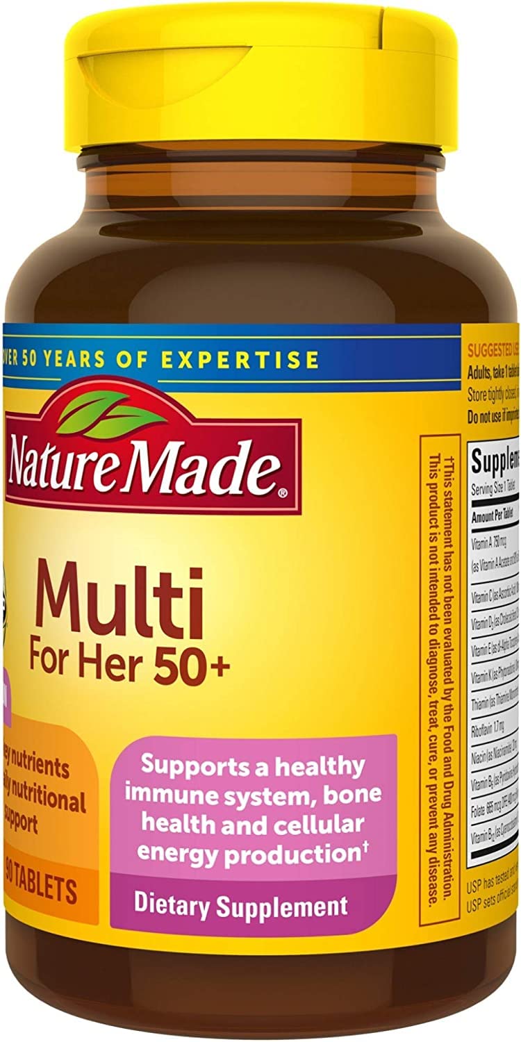 Energy metabolism support in Nature Made Multi for Her 50+
