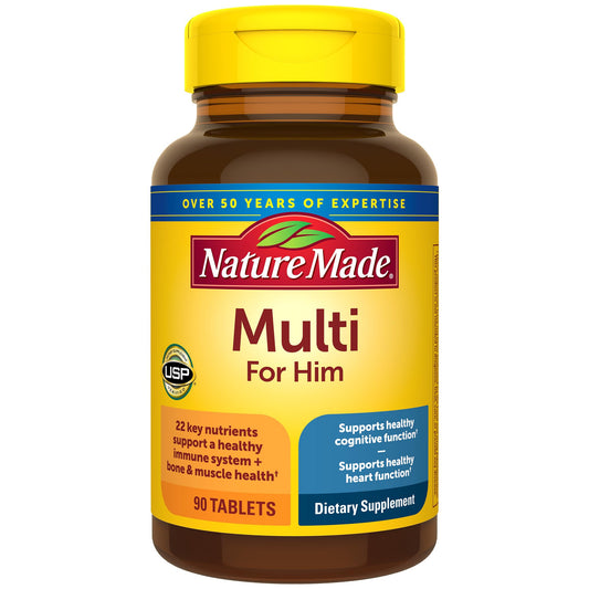 Nature Made Multivitamin For Him bottle with 90 tablets