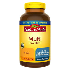 Nature Made Multivitamin For Him No Iron bottle front view