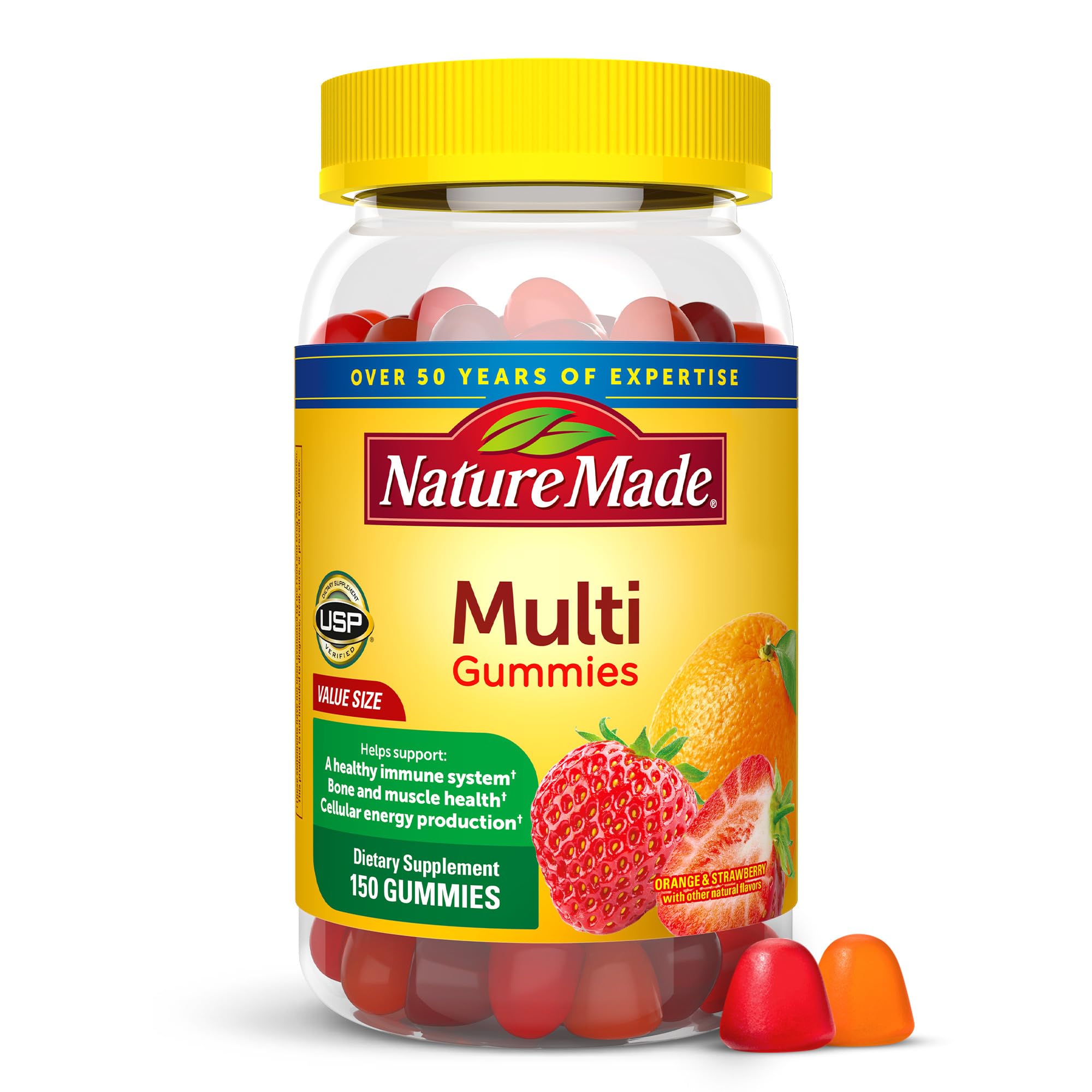 Nature Made Multivitamin Gummies bottle — 150-count, 75-day supply