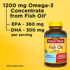 Gluten-free Nature Made Omega-3 fish oil label