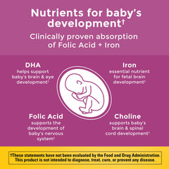 Prenatal Softgels and Choline Capsules bottles together for 60-day supply