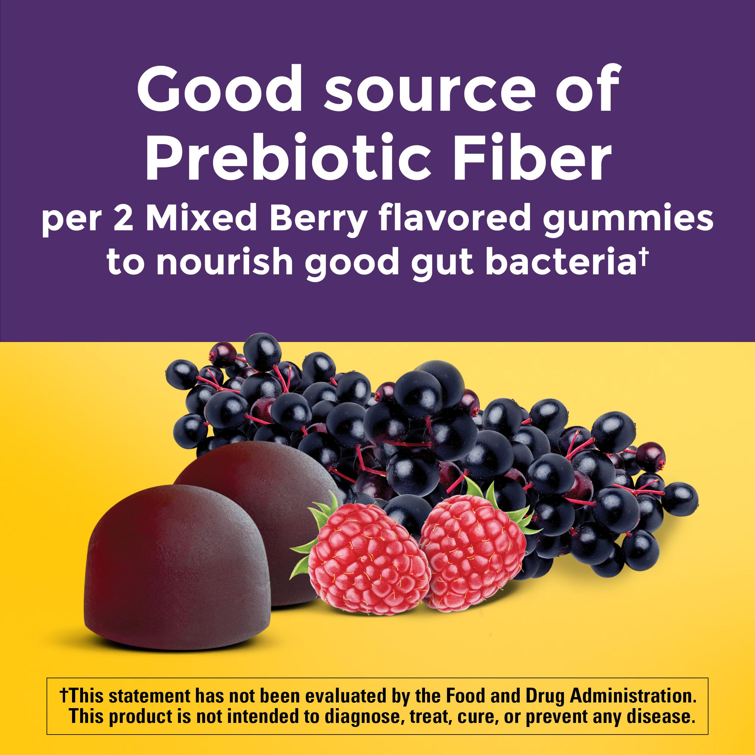 Nutrition facts and ingredients label for Nature Made gummies