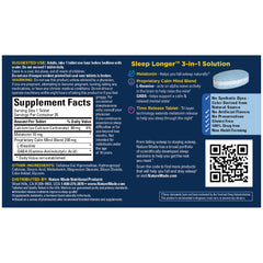 Close-up of tri-layer Melatonin 10mg tablets showing time-release technology