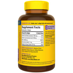 Close-up of Nature Made Biotin softgel bottle