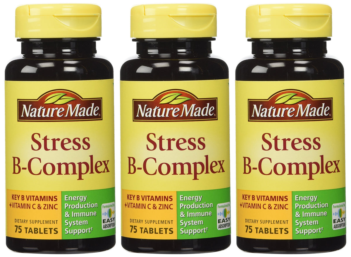 Nature Made Stress B Complex with Zinc – 3-pack 225 capsules