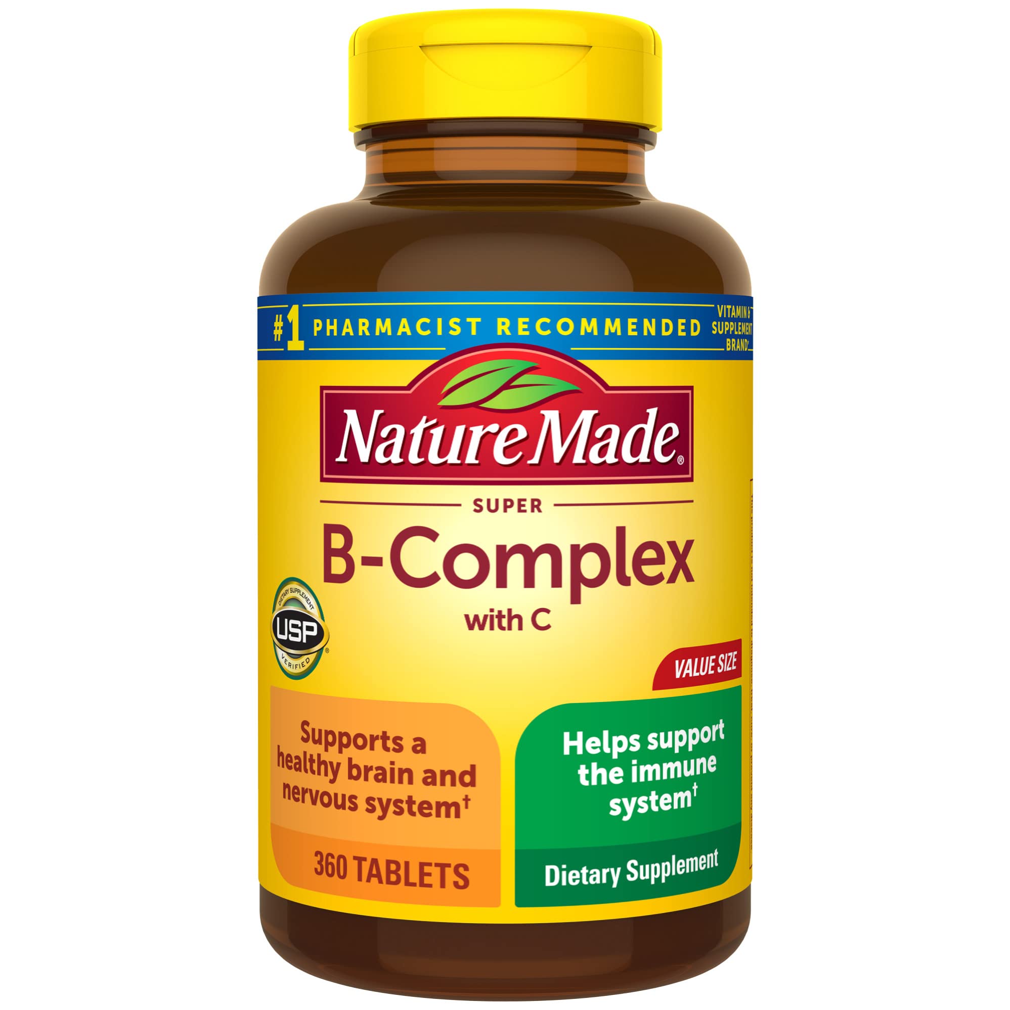 Nature Made Super B Complex 360-tablet bottle label