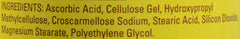 Close-up of Nature Made Vitamin C 1000 mg label