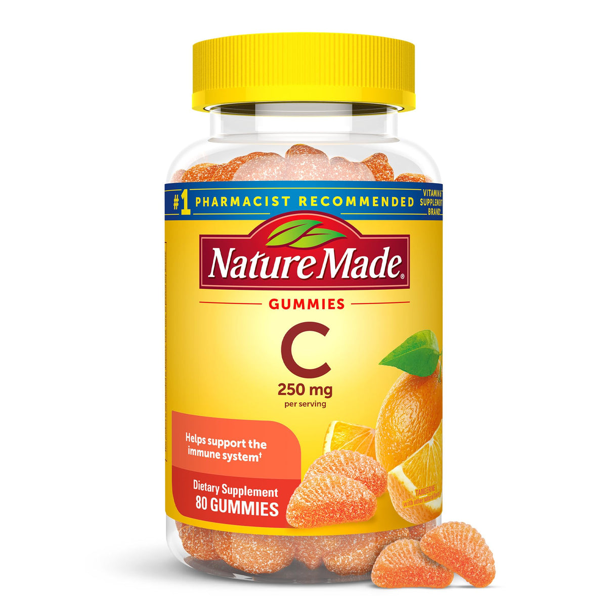Front view of Nature Made Vitamin C 250 mg Gummies bottle