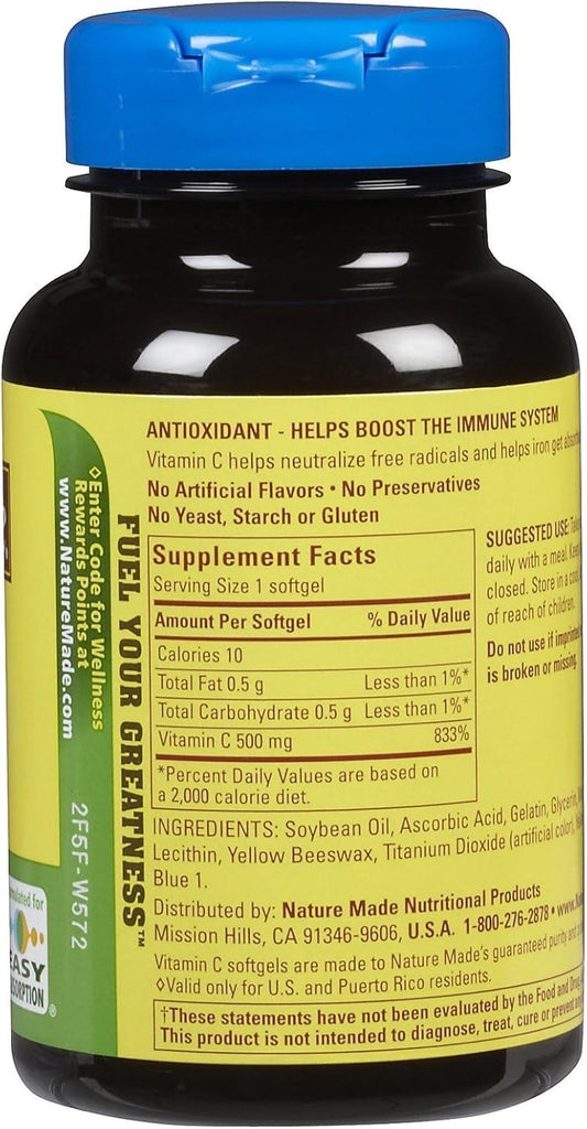 Nature Made Vitamin C Softgels bottles showing Pack of 2