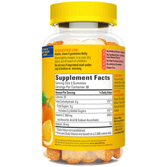 Vitamin C gummies packaging on display