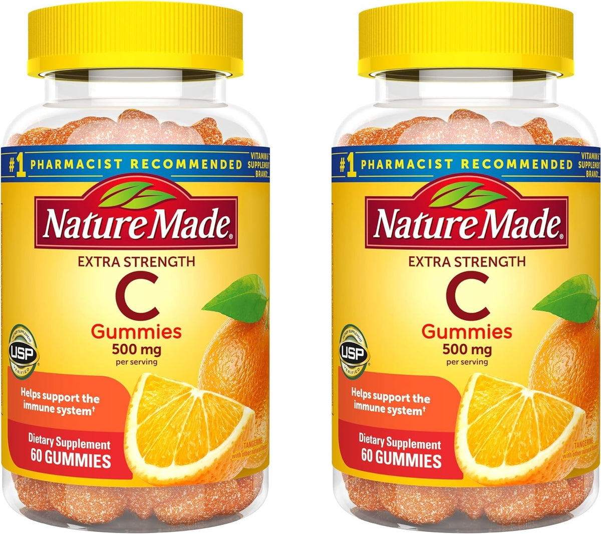 Hero shot of Nature Made Extra Strength Vitamin C 500 mg Gummies Pack of 2