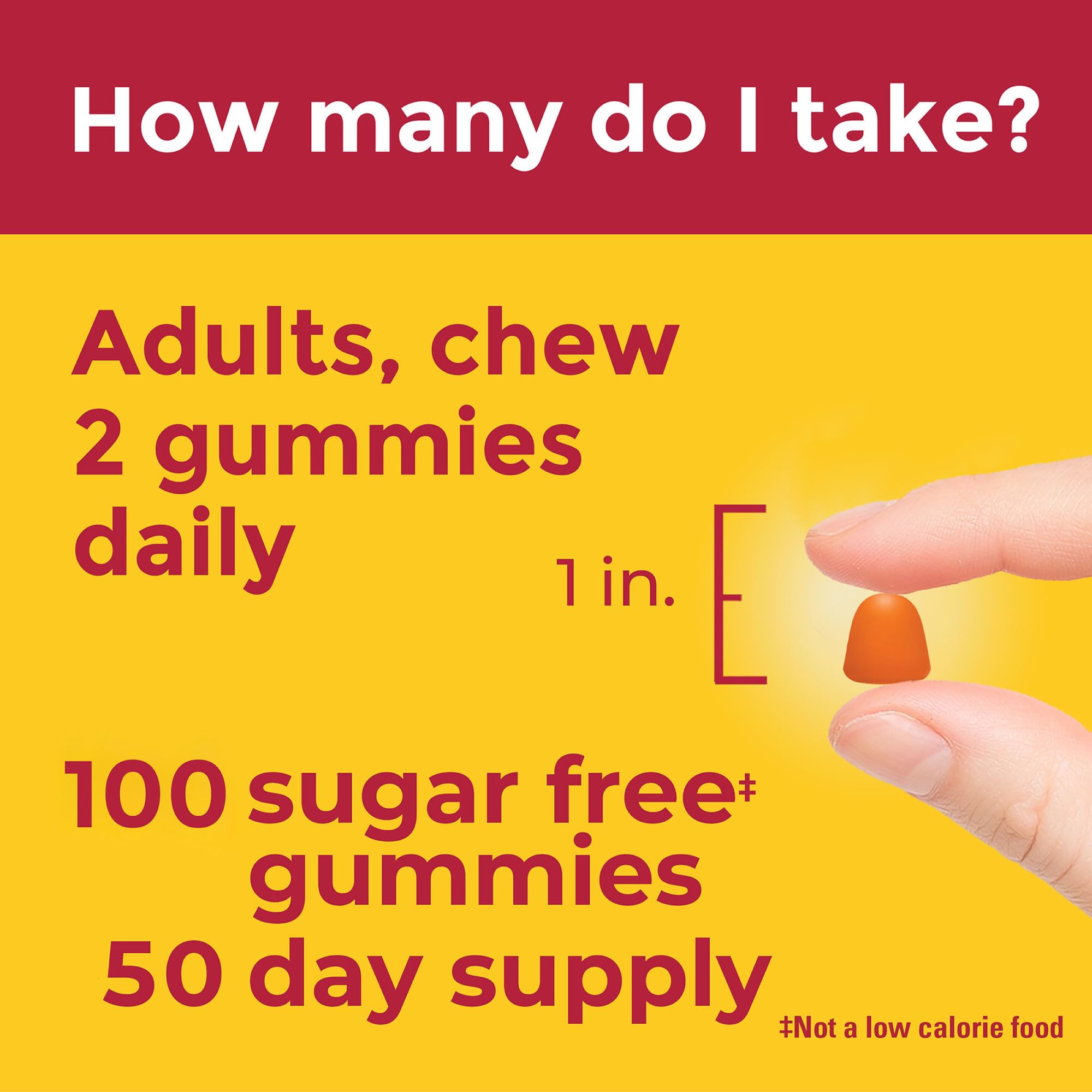 Supplement facts panel of Nature Made Vitamin C gummies