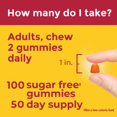 Supplement facts panel of Nature Made Vitamin C gummies