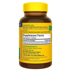 Close-up of bottle showing 320 softgels