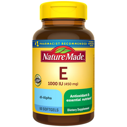Nature Made Vitamin E 1000 IU dl-Alpha Softgels 60 Count