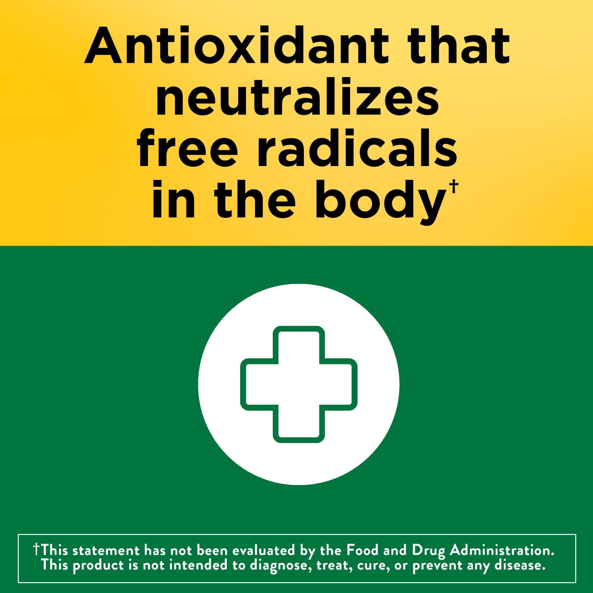 Close-up of Nature Made Vitamin E dl-Alpha label on bottle