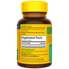 Nature Made Vitamin E softgels on white background suitable for product listing and detail