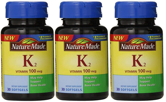 Nature Made Vitamin K2 100 mcg Softgels bottle front view