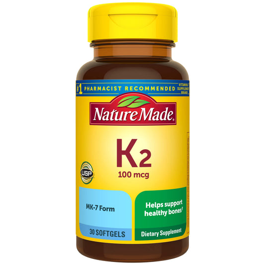 Nature Made Vitamin K2 100 mcg MK-7 softgels bottle
