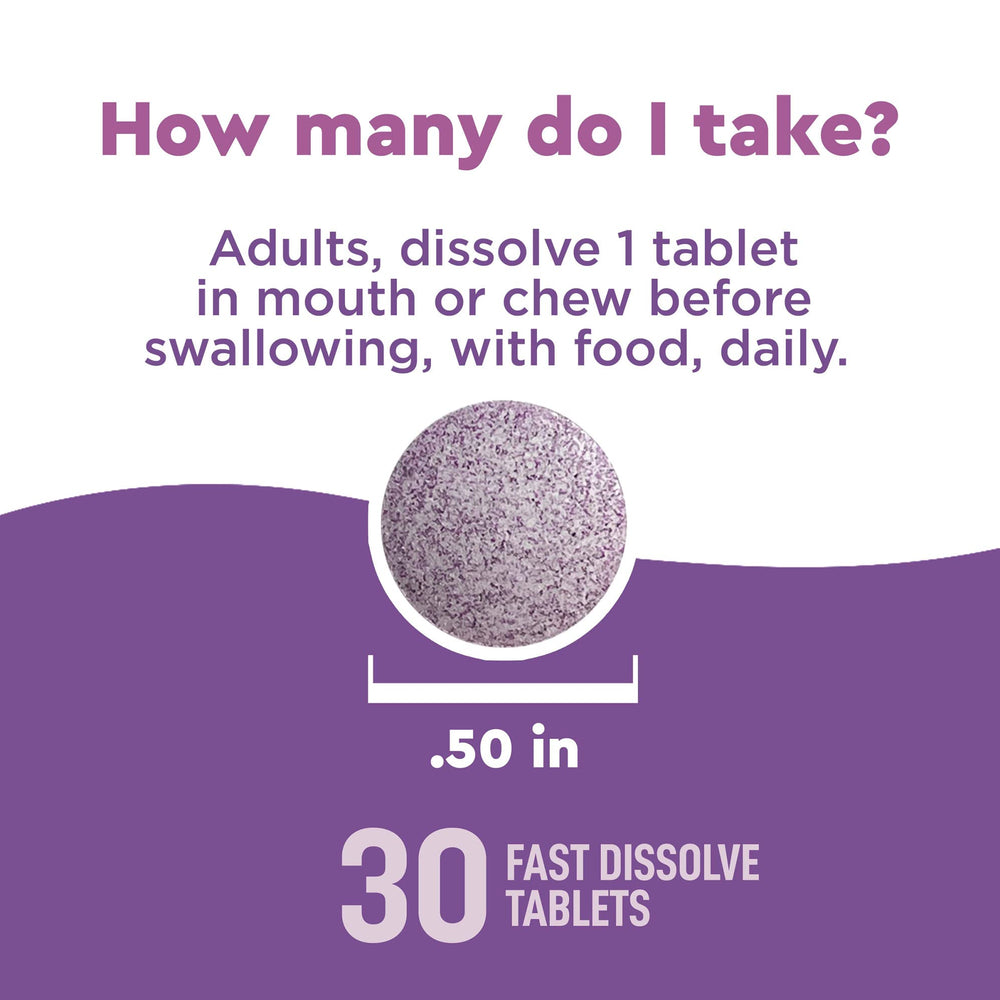 Fast-dissolve Elderberry flavored tablet illustration