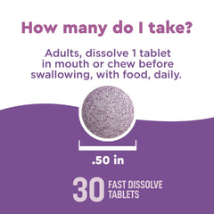Fast-dissolve Elderberry flavored tablet illustration