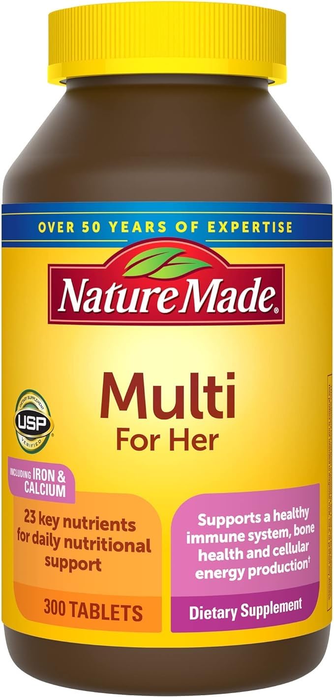 Bottle of Nature Made Women's Multivitamin Tablets 300-count