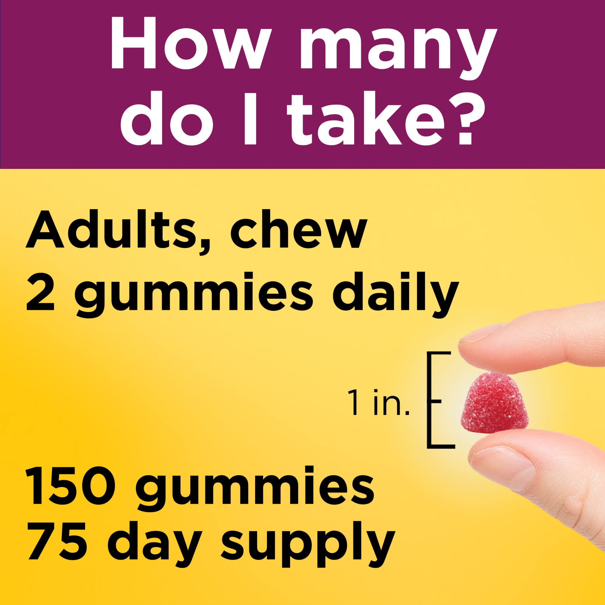 Lemon-flavored Nature Made Omega-3 gummy for women