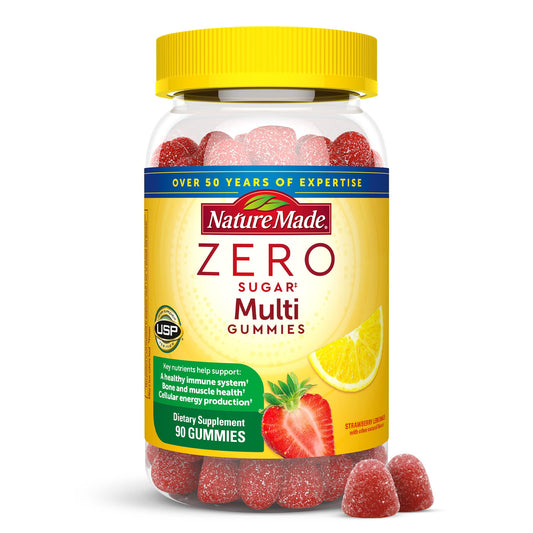 Bottle of Nature Made Zero Sugar Multivitamin Gummies, 90 count