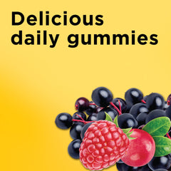 Bottle highlighting immune support and antioxidant benefits of zinc gummies