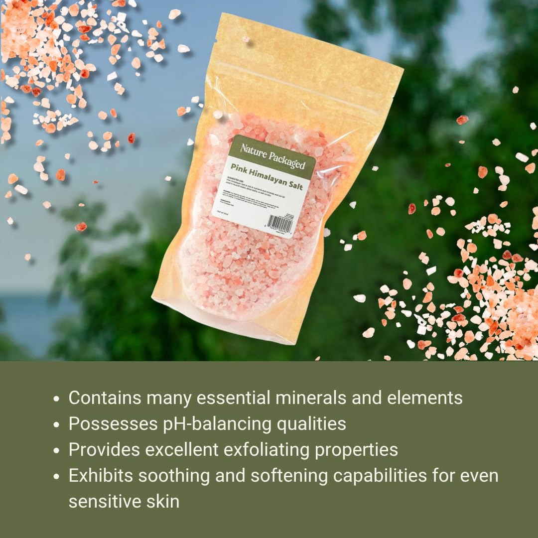 Nature Packaged Pink Himalayan Salt foot-soak – easy to add to pedicure routines
