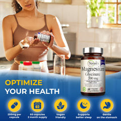 Supplement facts: 200 mg magnesium glycinate per capsule