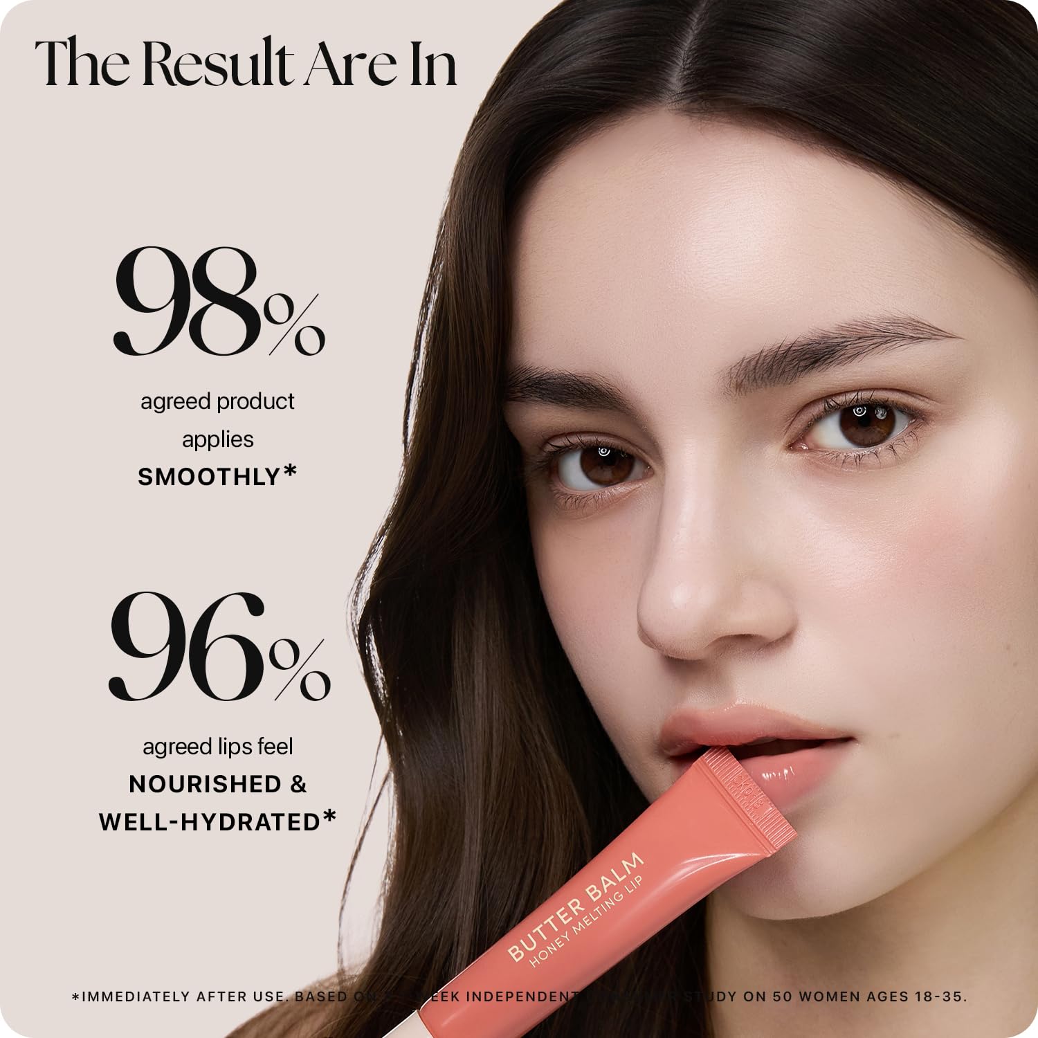Nature Republic Honey Melting Lip Balm tip application demonstrates precise glide.