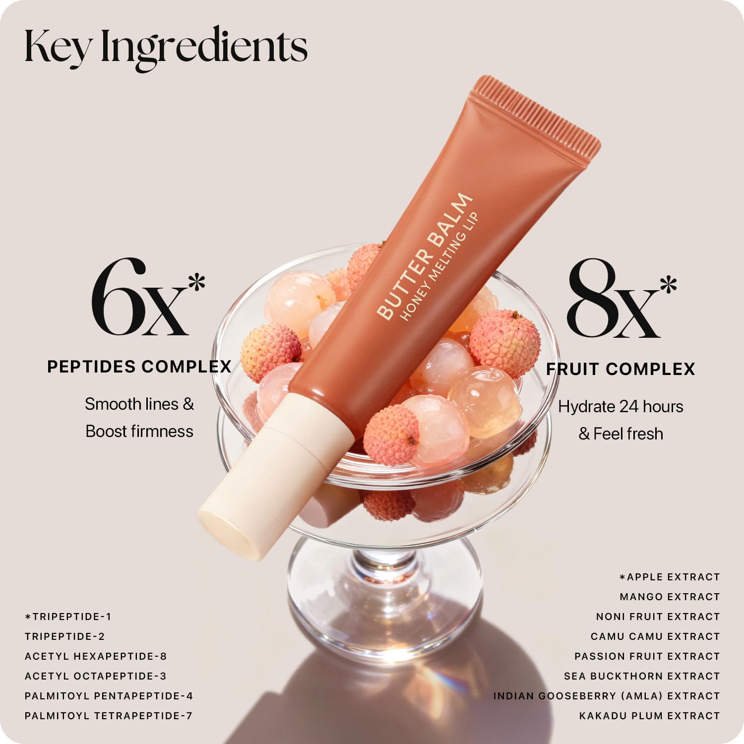 Nature Republic Honey Melting Lip Butter Balm – peptides and fruit extracts condition lips