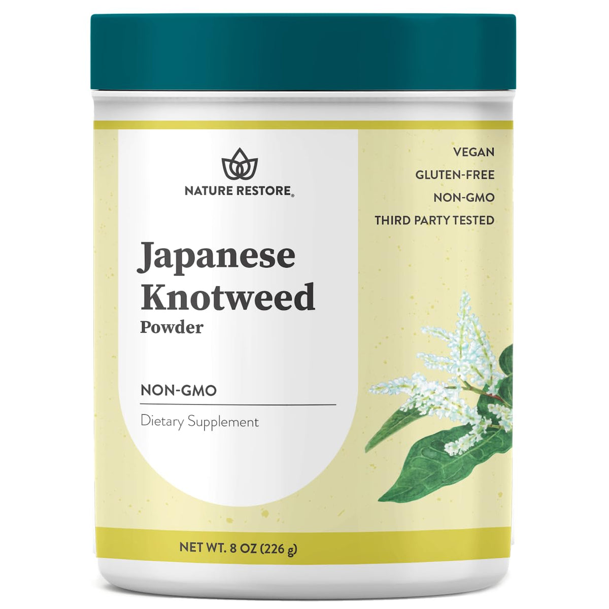 Nature Restore Japanese Knotweed Powder 8 oz jar label