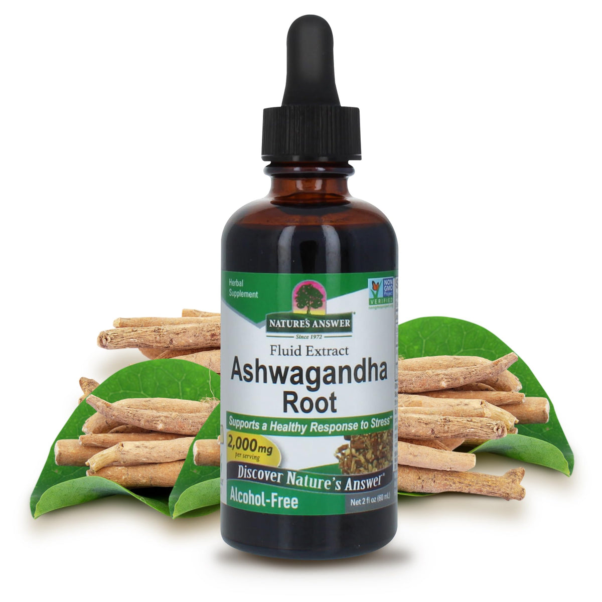 Nature's Answer Ashwagandha Root bottle and label
