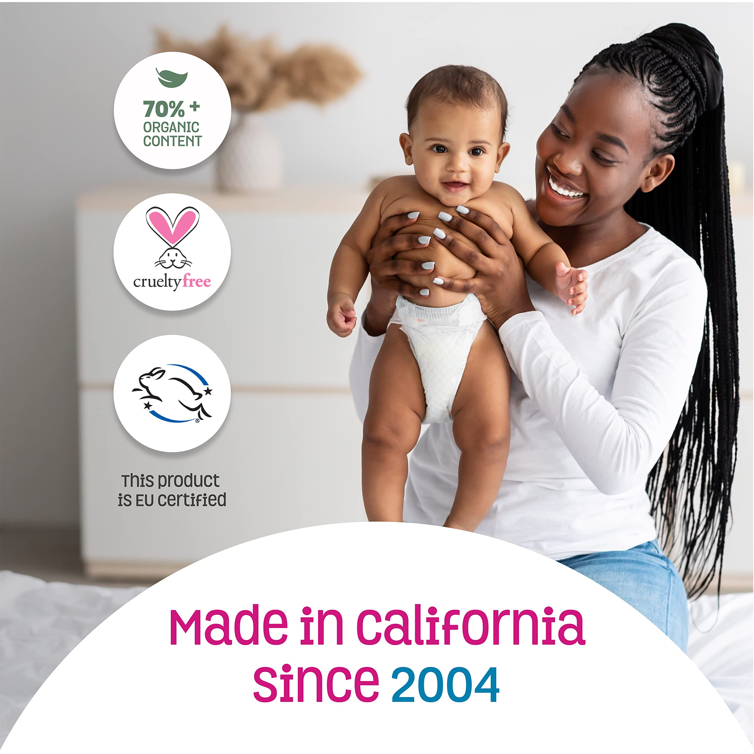 Tear-free and sulfate-free baby wash label