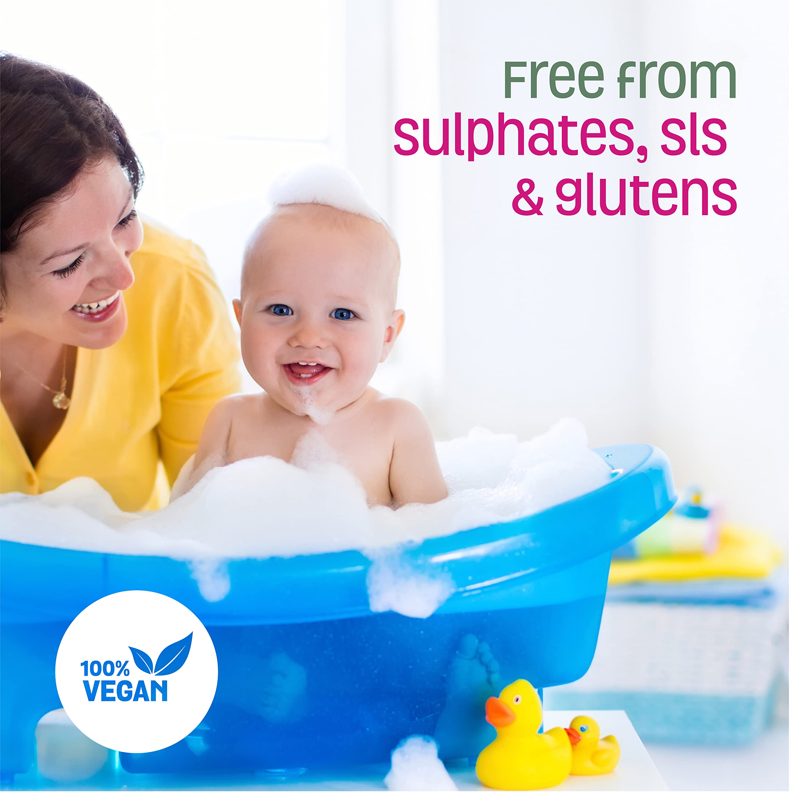 Vegan baby wash with organic ingredients