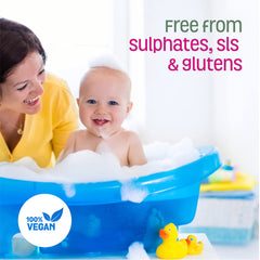 Vegan baby wash with organic ingredients