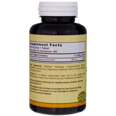 Close-up of 600 mg calcium carbonate tablets