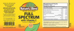 Vitamin B complex with Vitamin C supplement bottle label detail