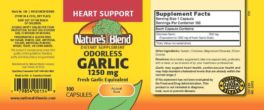 Odorless garlic capsules close-up