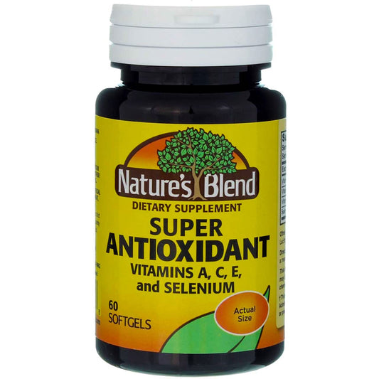 Nature's Blend Super Antioxidant Aces 60 Sgels bottle back label